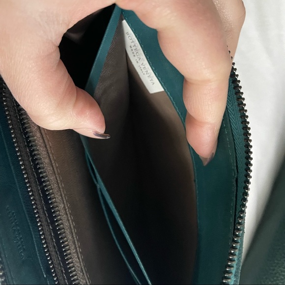 Teal Bottega Veneta Zip Wallet - Picture 5 of 8